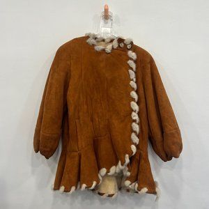 Shearling & Suede Western Jacket /Poncho - Size M/L